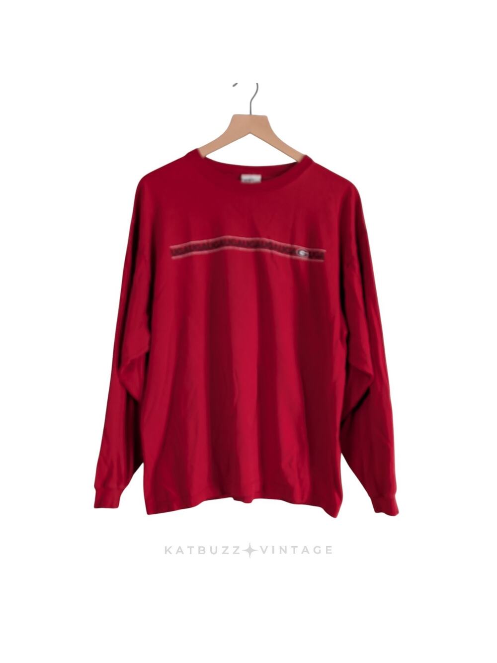 Vintage University Of Georgia T Shirt L Red Long Sleeve UGA Bulldogs 90S USA
